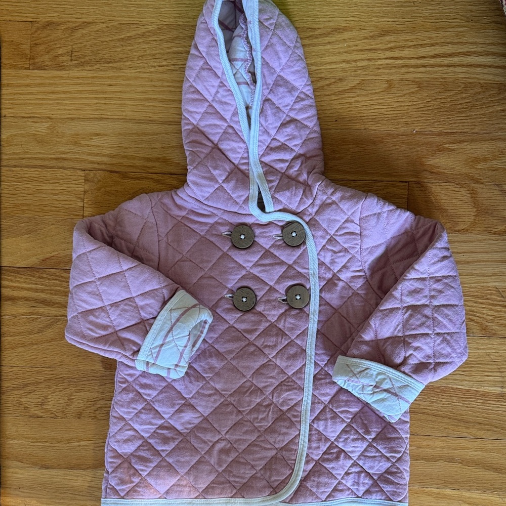 Quilted Pink Hooded Jacket